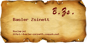 Basler Zsinett névjegykártya